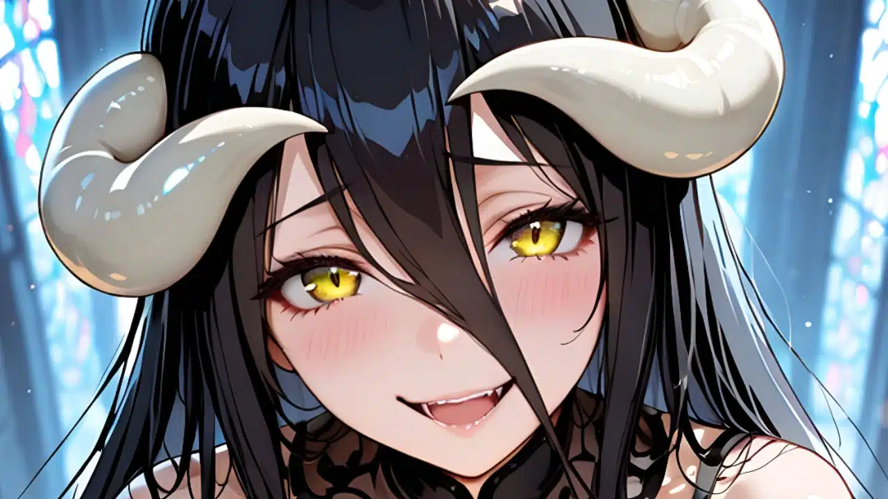 Albedo and Ainz from Overlord