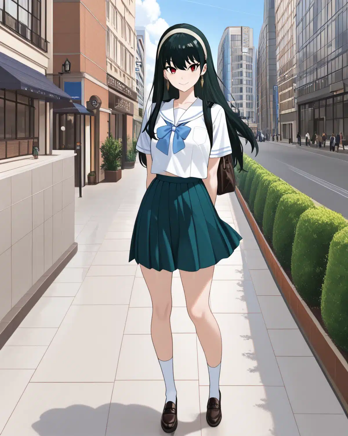 Yor Forger from Spy x Family in Japanese student uniform (Image 2)